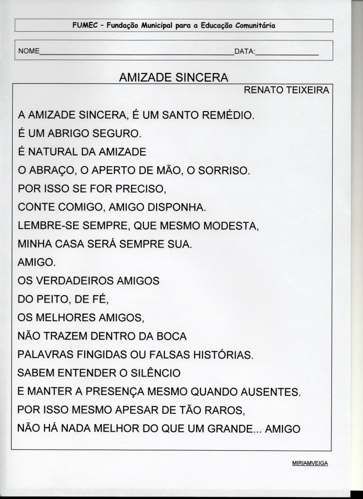 projeto amizade  8 amizade sincera