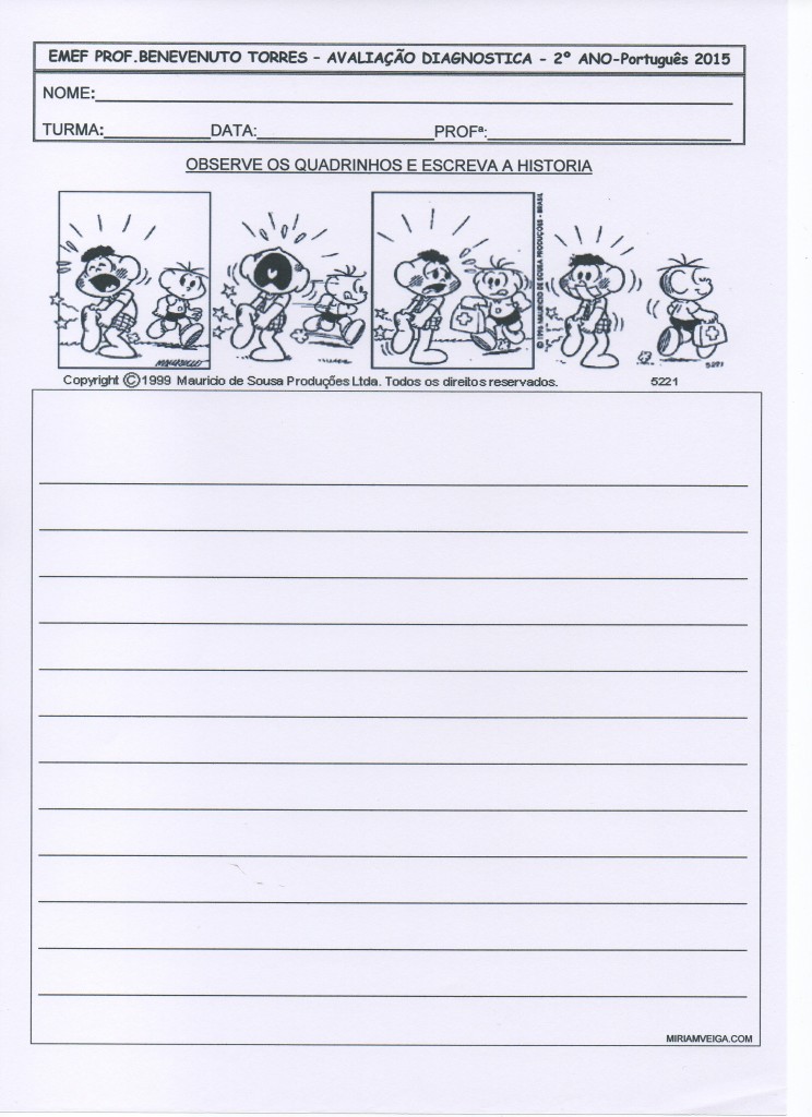 Avaliação diagnóstica 2º ano - Português - Produção de texto