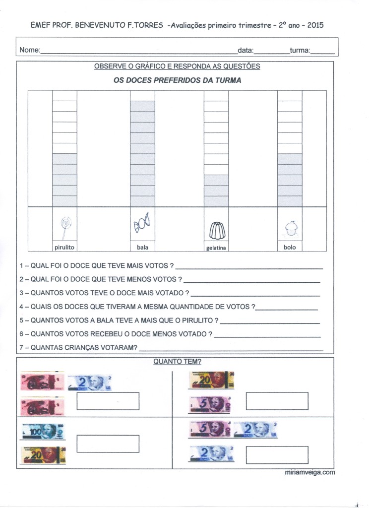 avaliações 1º trirmestre 2ºano 2015 folha 3