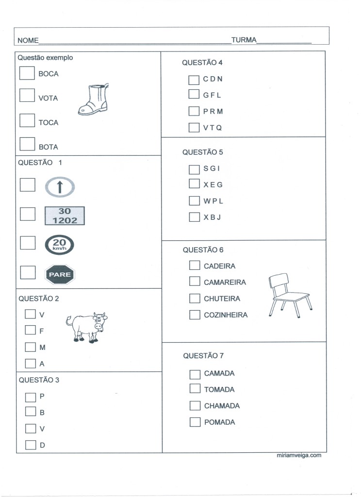 provinha brasil1 teste 1 leitura 2014