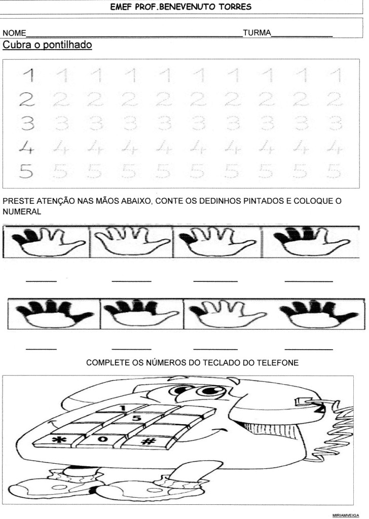 Atividade de matemática-Numerais