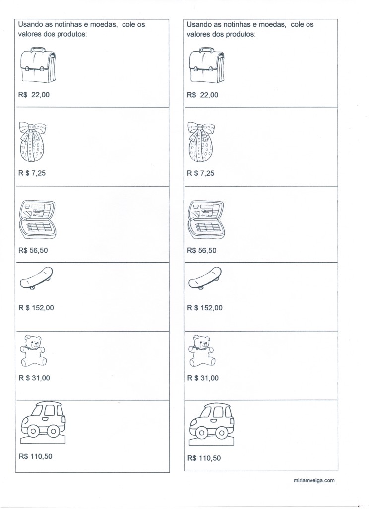 Atividade de Matemática-Sistema monetário