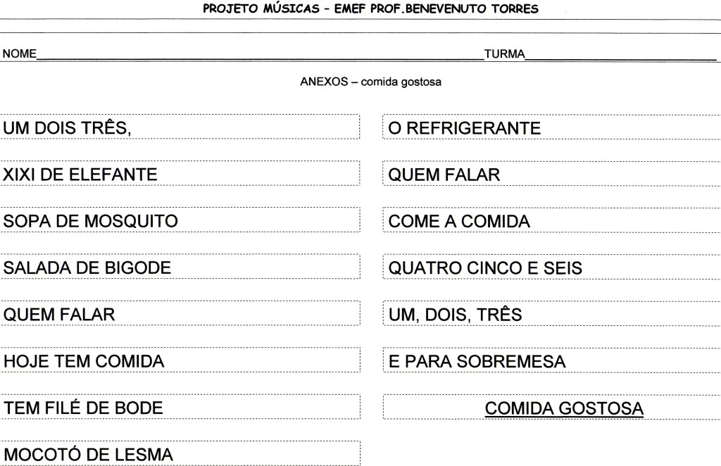 Projeto Música-Filé de bode