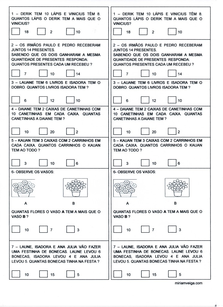 Atividade de matemática teste 2