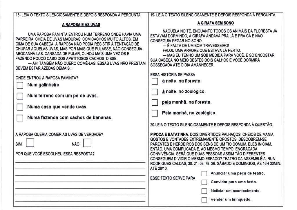 Simulado Provinha Brasil-Parte 4