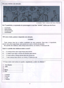 Avaliação Diagnóstica do 2ª Ano - Folha 4