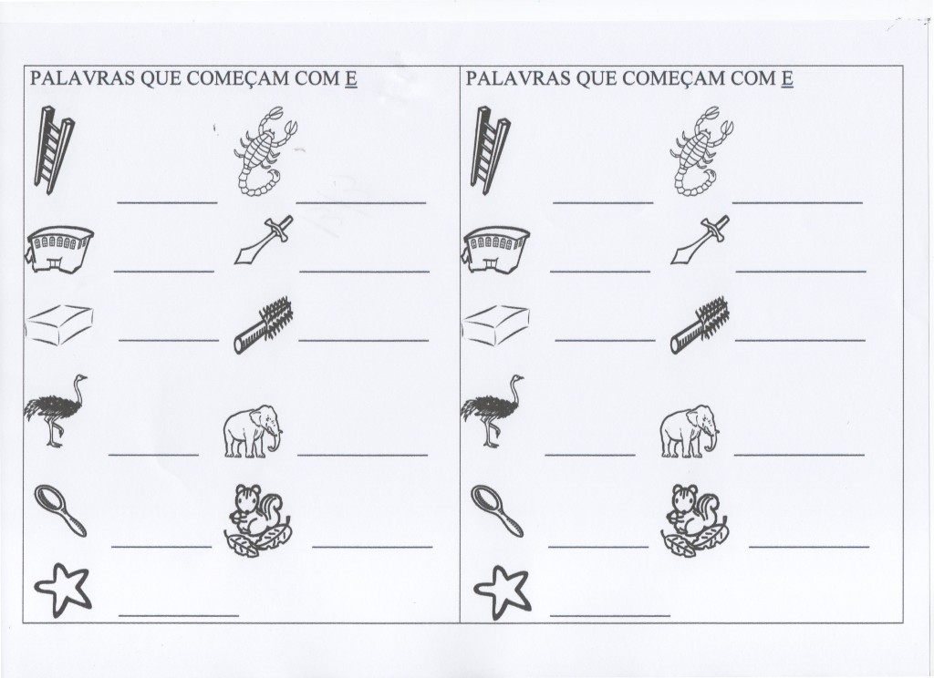 palavras que começam com E