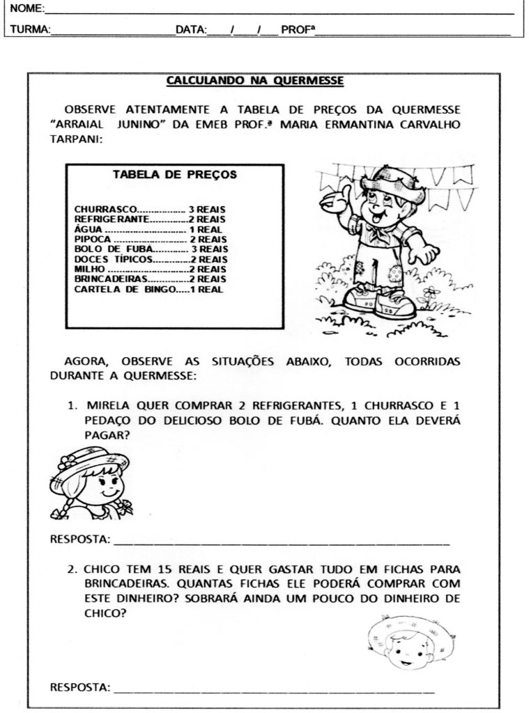 Festa Junina Calculando na Quermesse