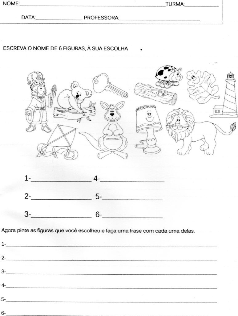 Escrita de palavras e frases 2