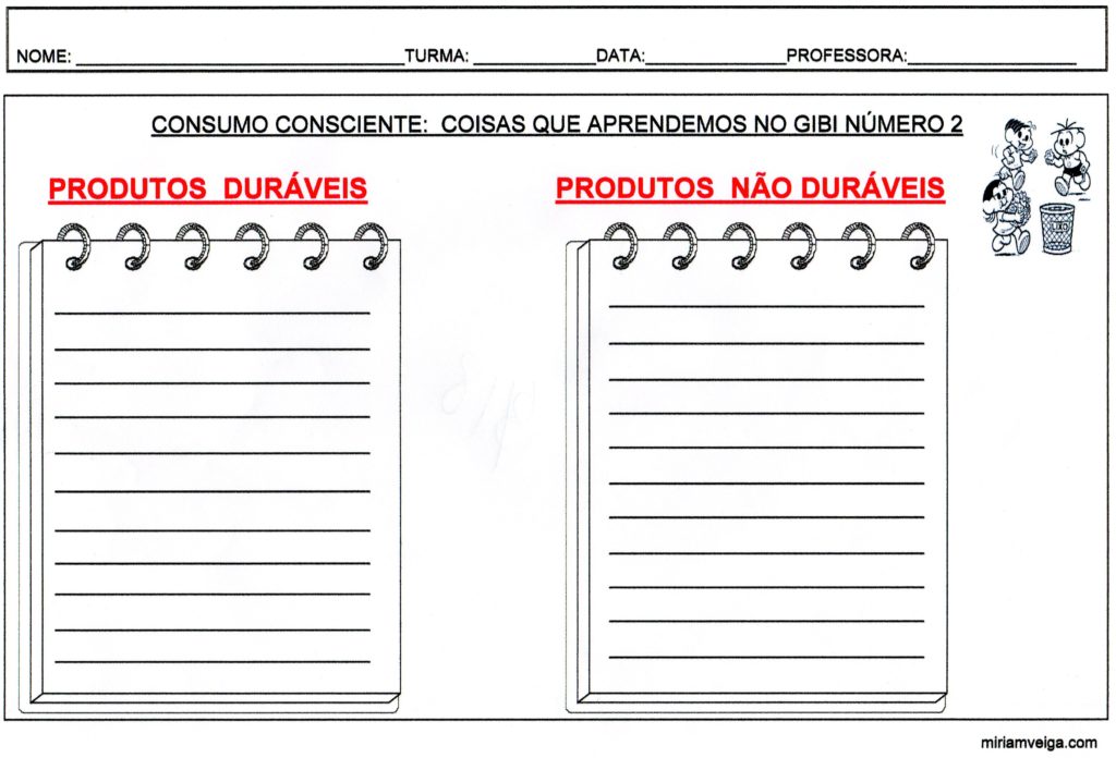 Consumo Consciente–Gibi 2 da Turma da Mônica - Folha 01