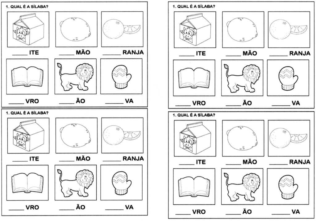Complete com Sílabas L