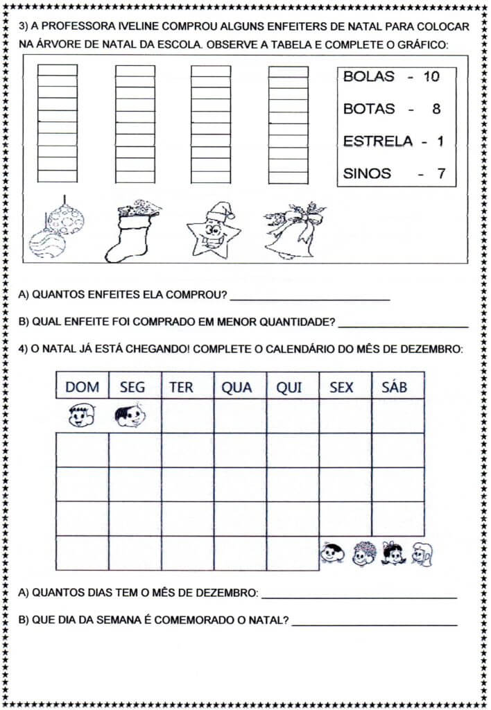 Avaliação Matemática-Natal 2º ANO-Folha 2