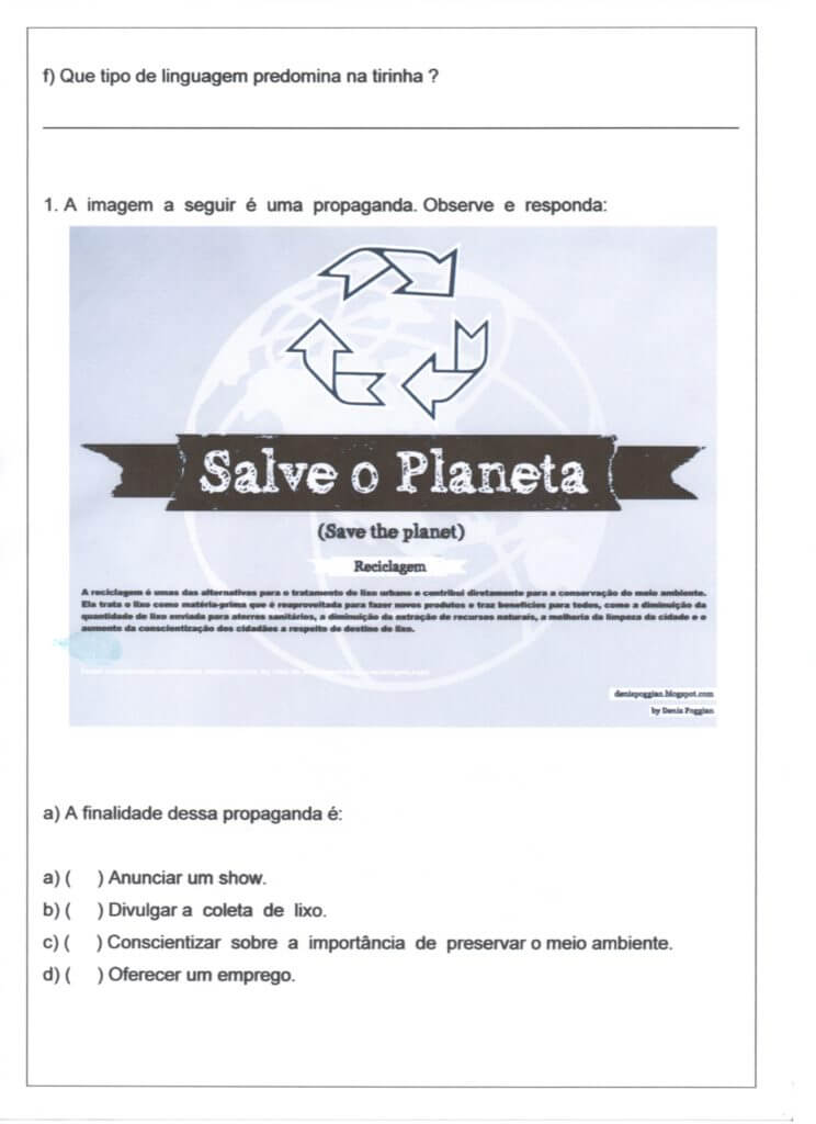 Avaliação de Língua Portuguesa-2 Ano-Texto e Escrita 2