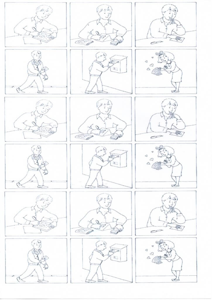 Figuras em sequência para produção de texto