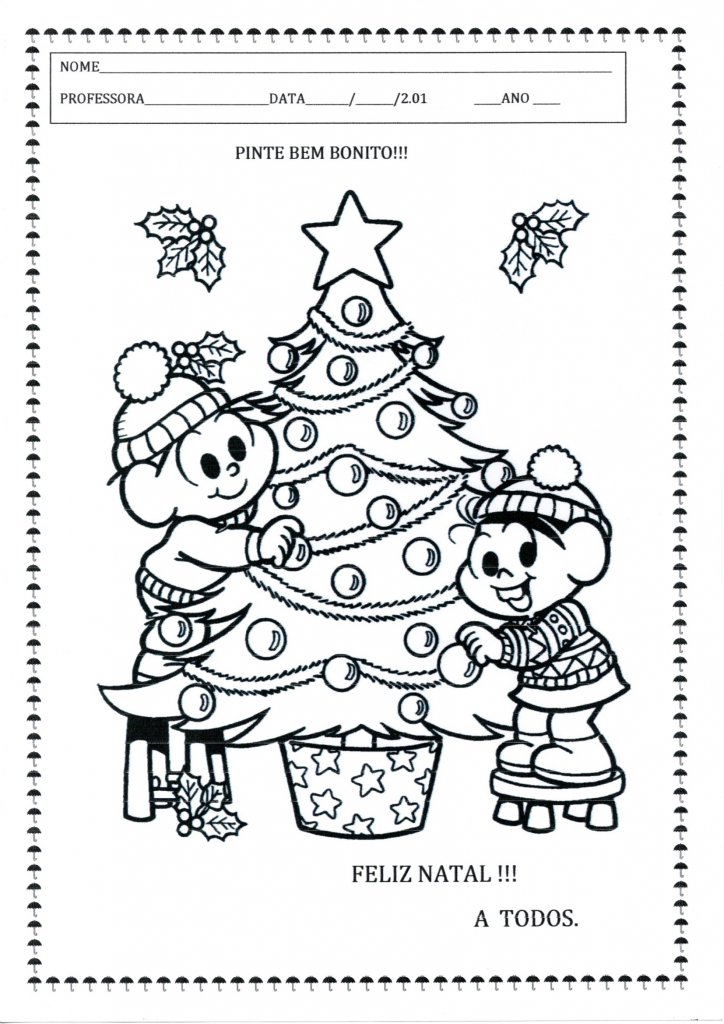 Capa Avaliação-Projeto Natal para Colorir