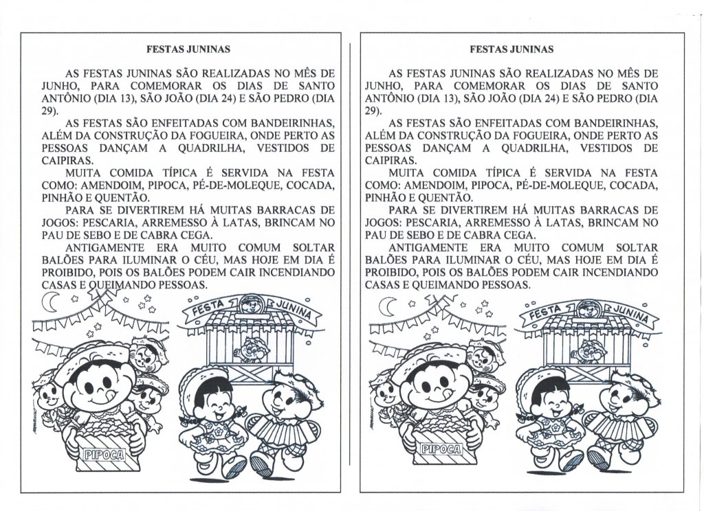 Festa Junina-Caça-Palavras e Texto-Folha 1