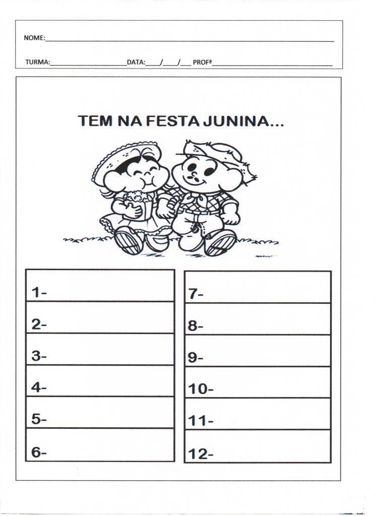 Festa Junina-Listas O que tem