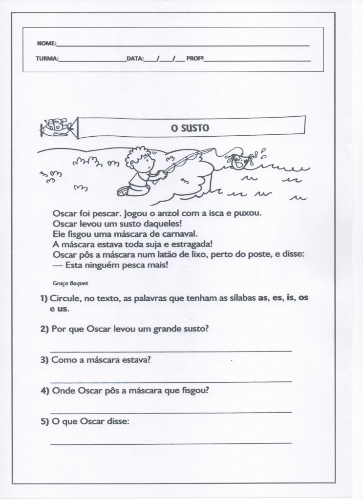 Interpretação de texto-O Susto