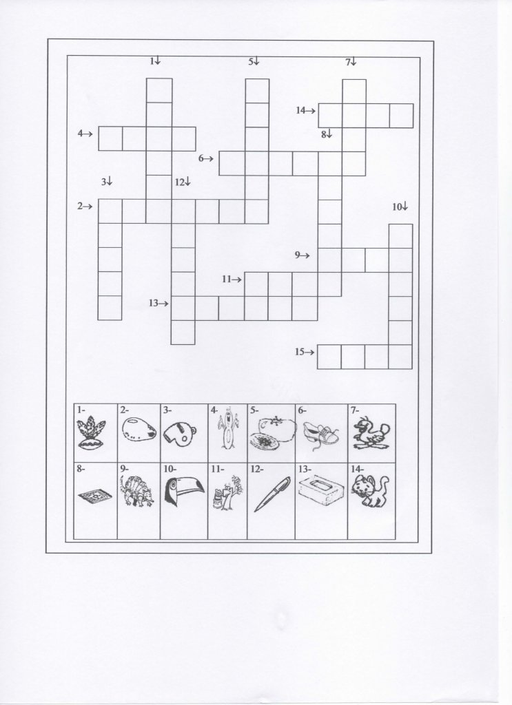 Cruzadinhas com palavras simples