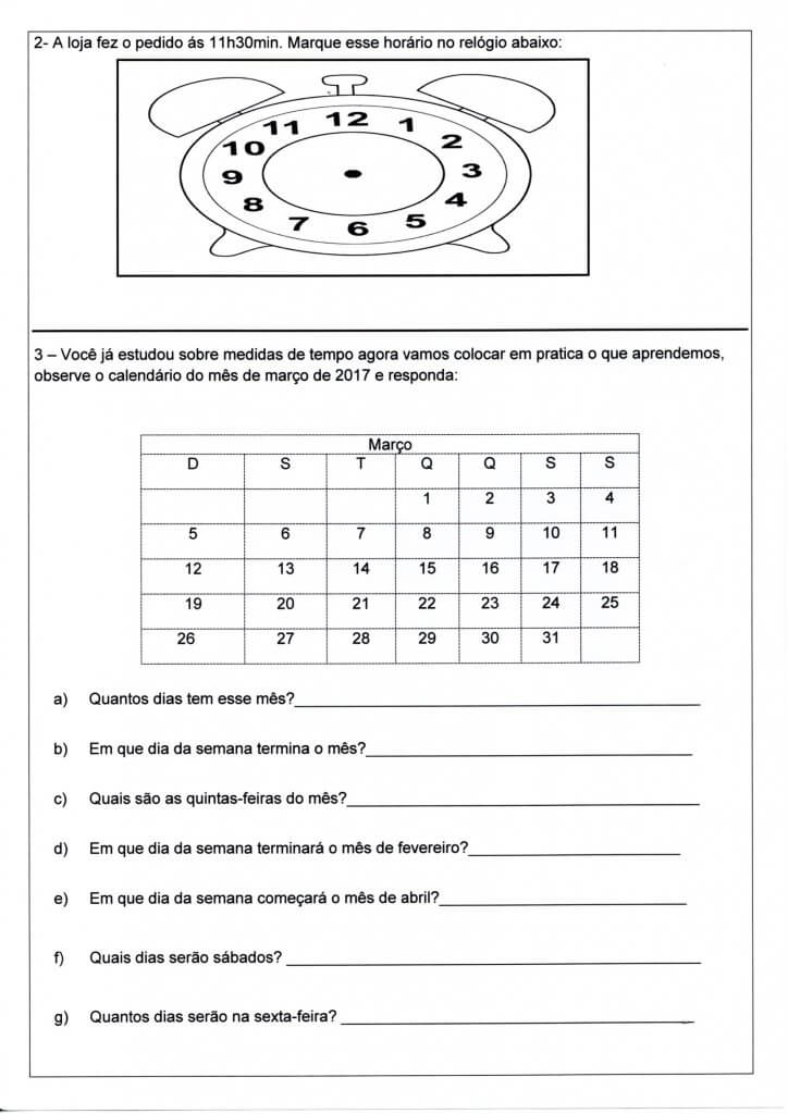 Atividades de Matemática-Parte 2-Folha 2