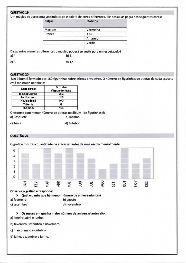Avaliação Diagnóstica 5 Ano-Matemática-Parte 2-Folha 4