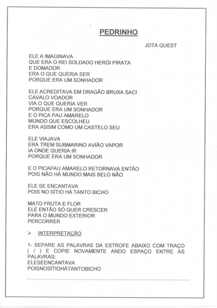 Projeto Sítio do Pica-Pau Amarelo-Parte 8-Pedrinho