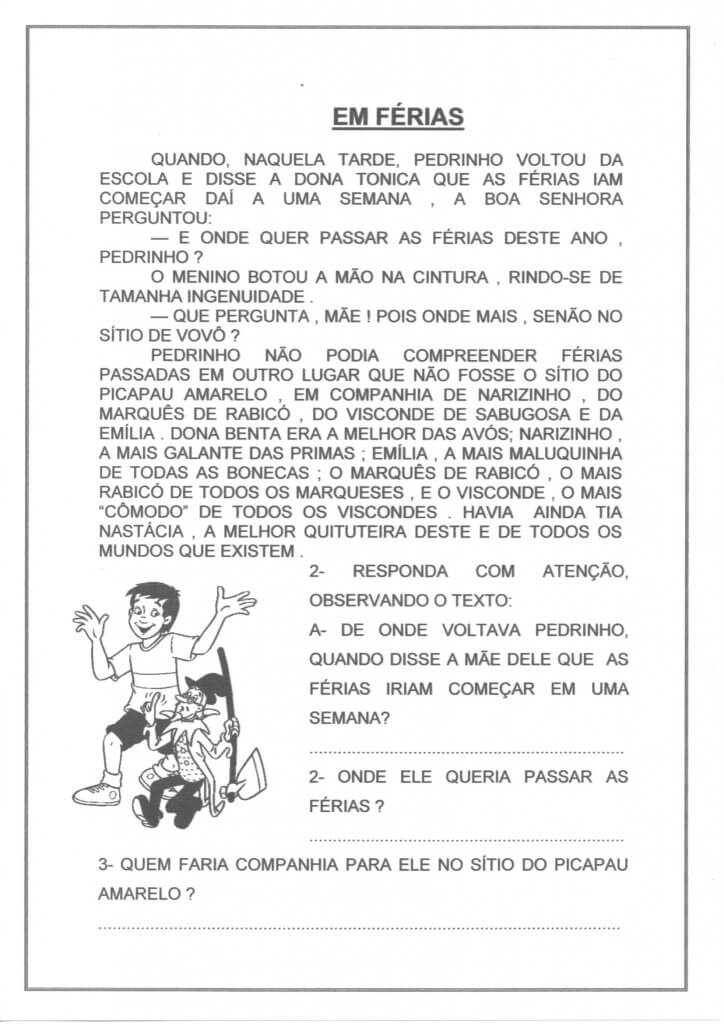 Projeto Sítio do Pica-Pau Amarelo-Parte 9-Férias