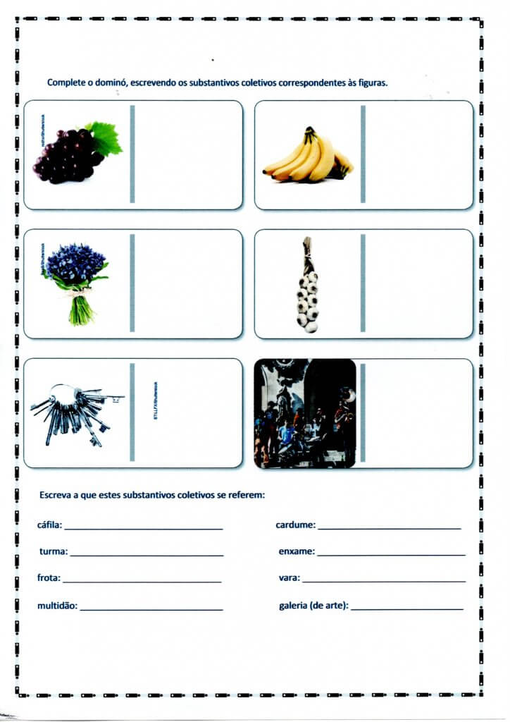Atividade com Substantivos Coletivos
