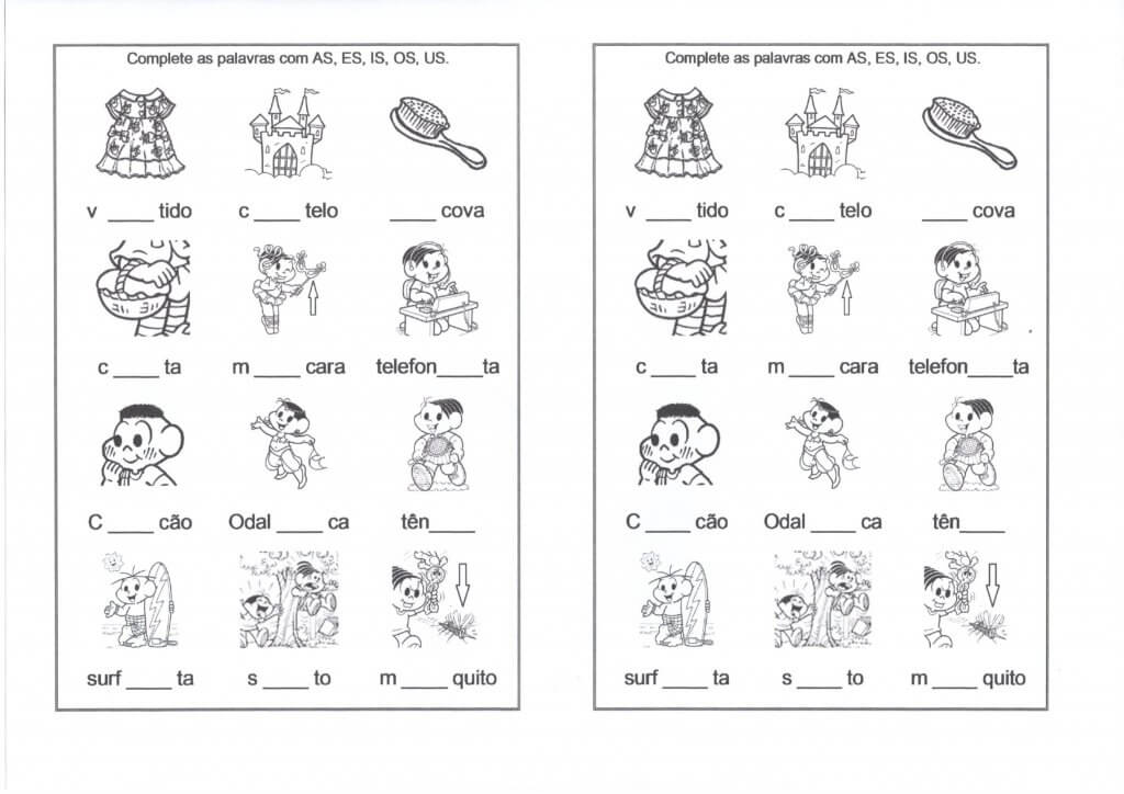 Dificuldades Ortográficas-Sílabas-AS-ES-IS-Folha 1