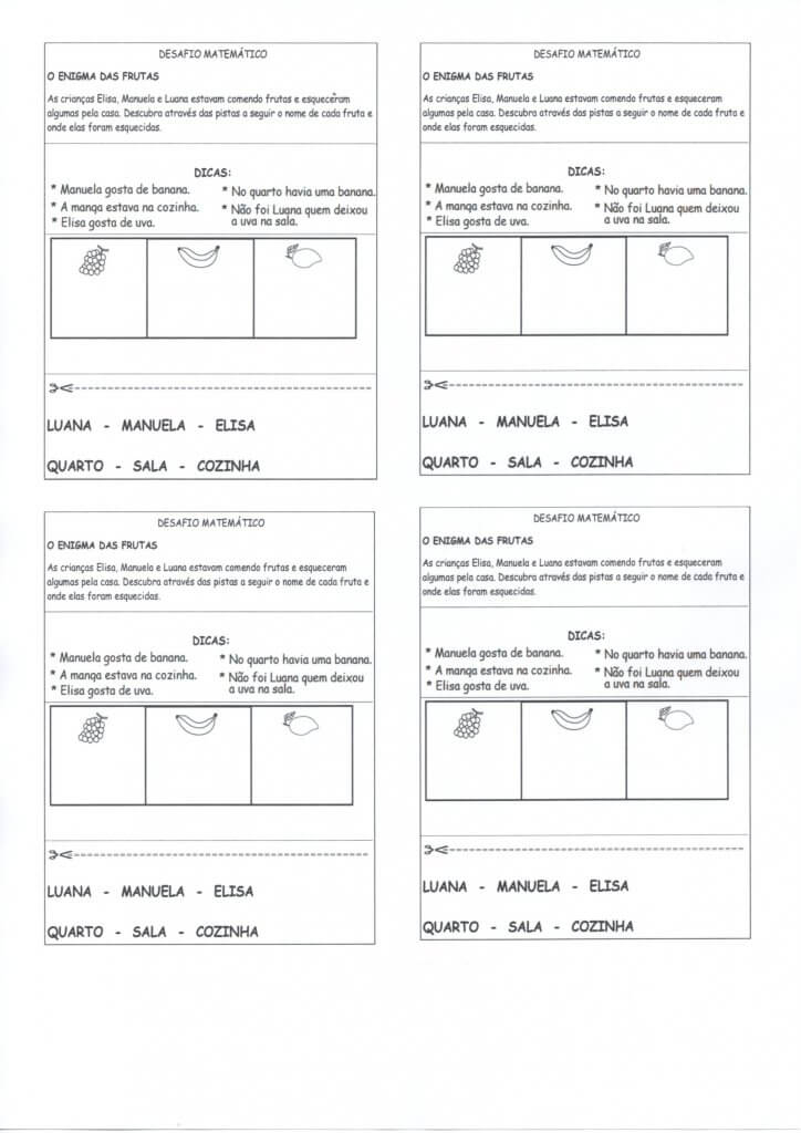 Atividade de Matemática-Desafio Matemático