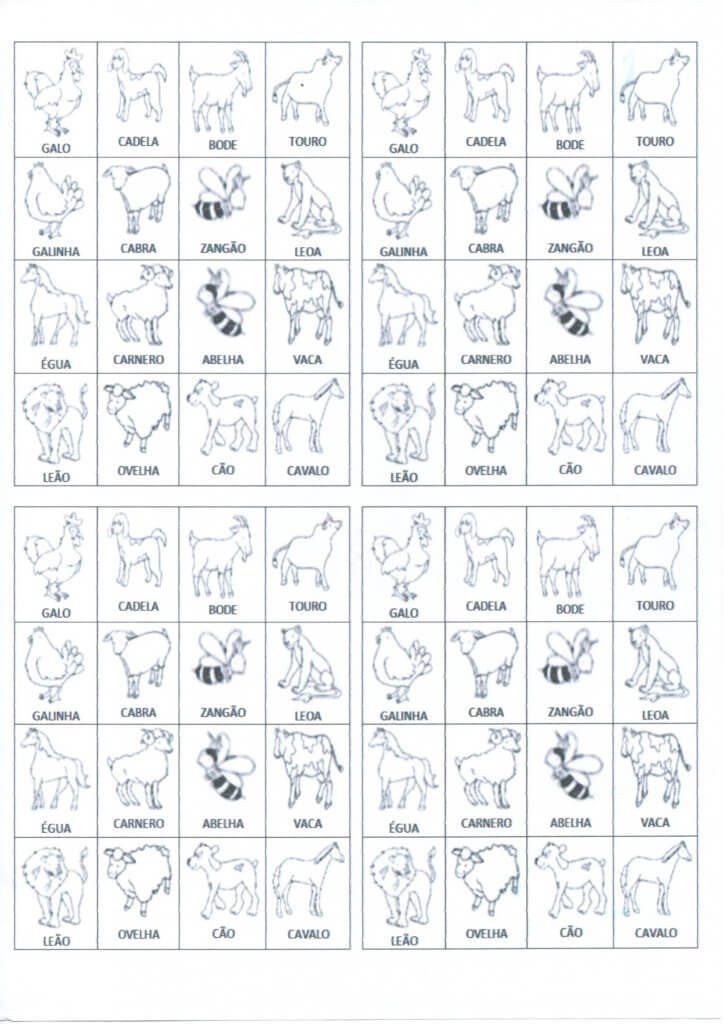 Jogo da Memória-Recortar colorir e encontrar pares