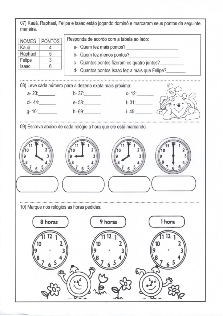 Avaliação-2 e 3 ano-Matemática-Parte 2-Folha 3