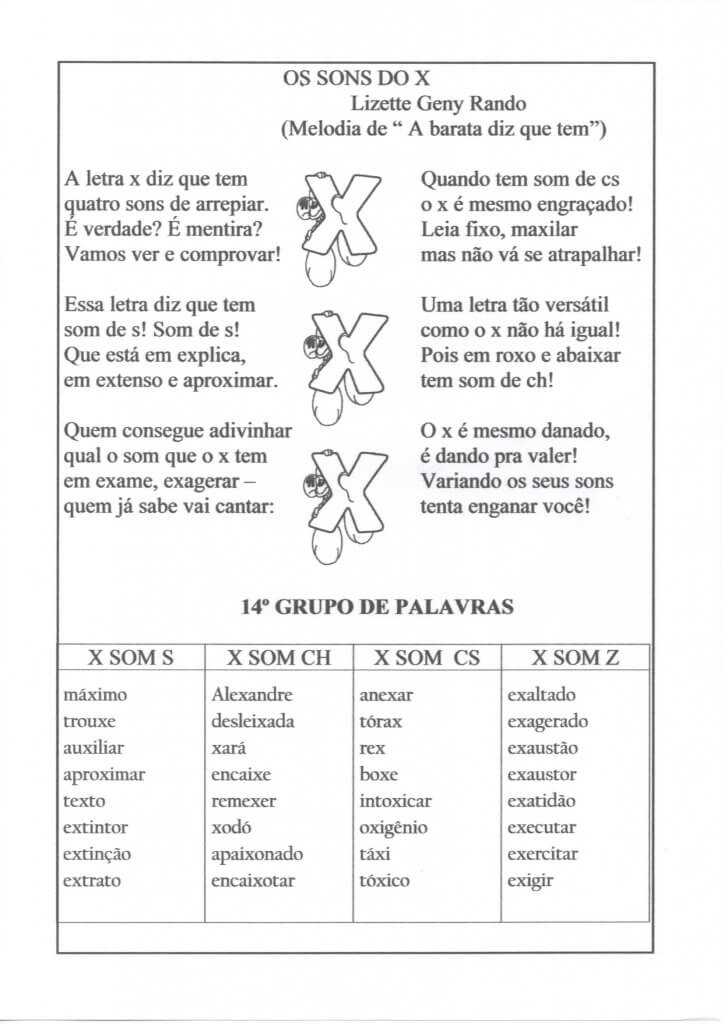 O som das letras-Sons do X-A barata diz que tem