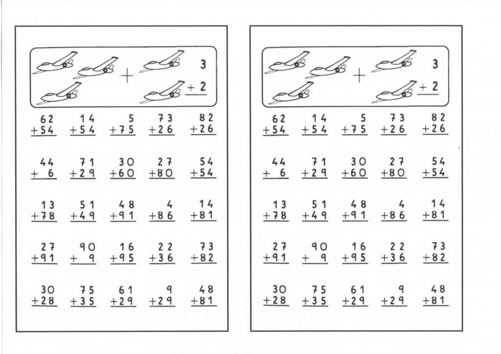 Adição com reserva para resolver