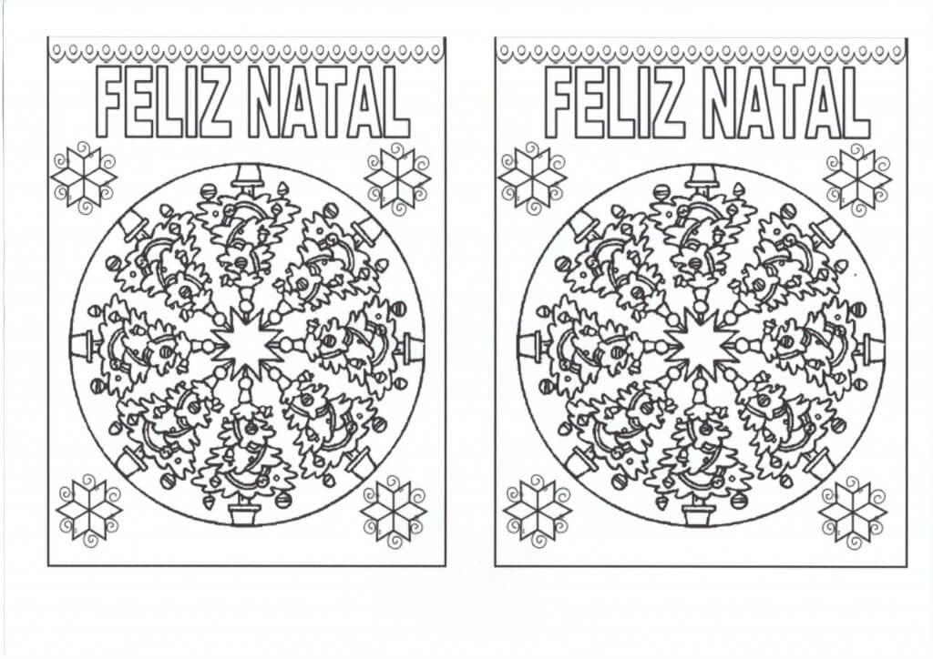 Mandalas de Natal para recortar e pintar-Parte 1-Folha 1