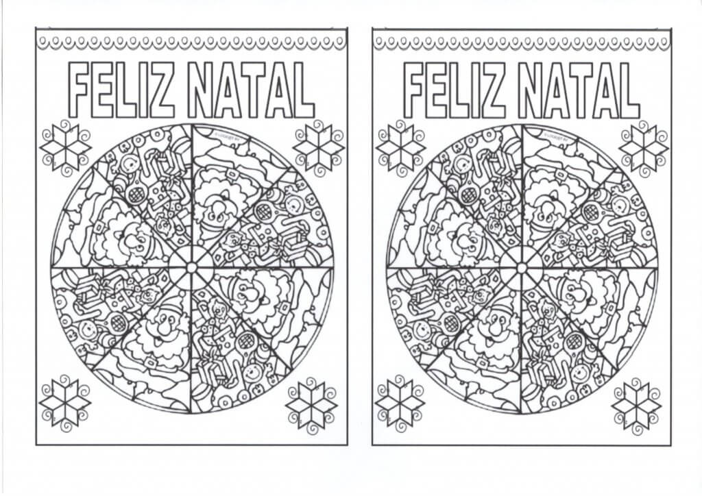 Mandalas de Natal para recortar e pintar-Parte 2-Folha 2