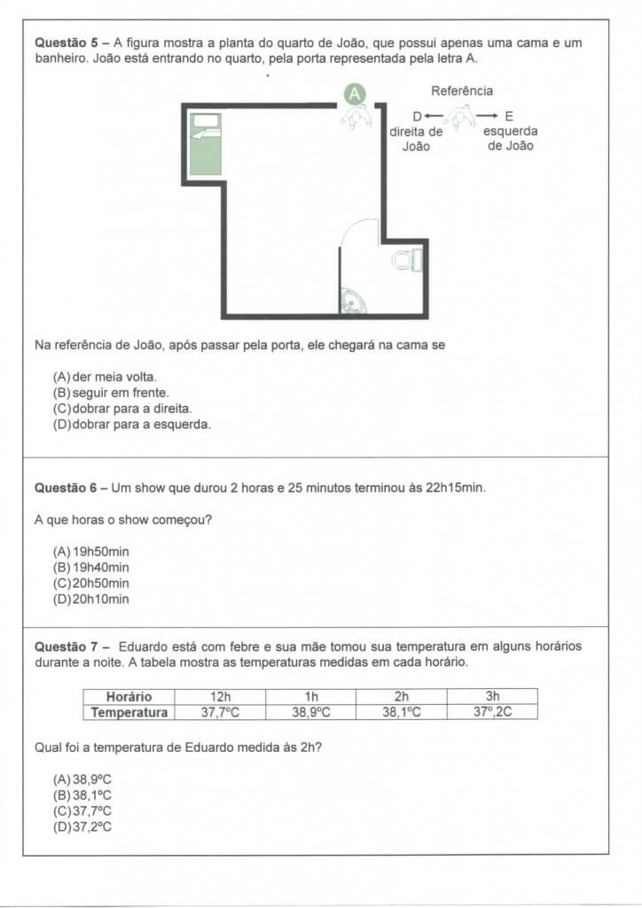 Avaliação Diagnóstica de Matemática 4 e 5 Ano-Parte 2-Folha 1