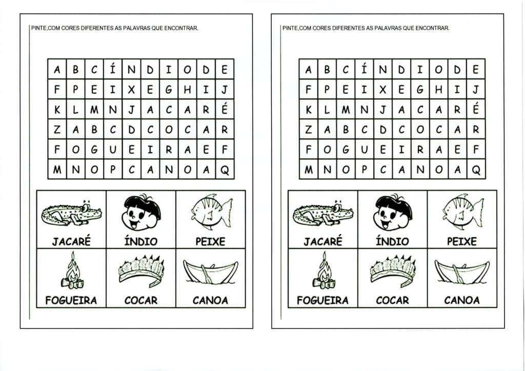 Atividade-Dia do Índio-Caça-Palavras