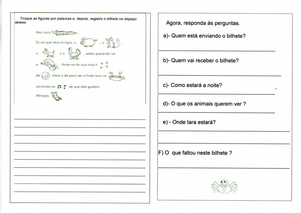 Bilhete Enigmático com Interpretação