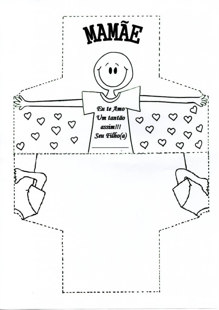 Dia das Mães-Cartão para as mães-Folha 1