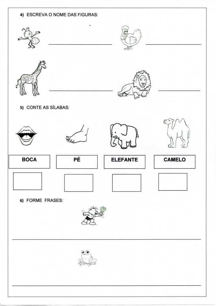 Avaliação de Língua Portuguesa 1 Ano-1 trimestre-Folha 2