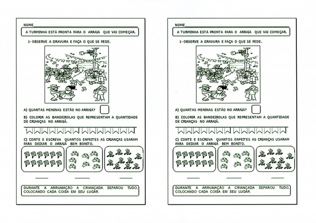 Festa Junina-Atividade Contagem de elementos-Parte 1