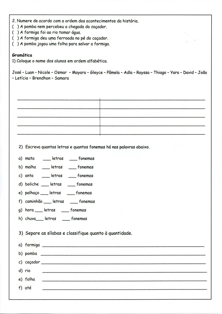 Avaliação 4 Ano-Língua Portuguesa-Parte 2-Folha 2