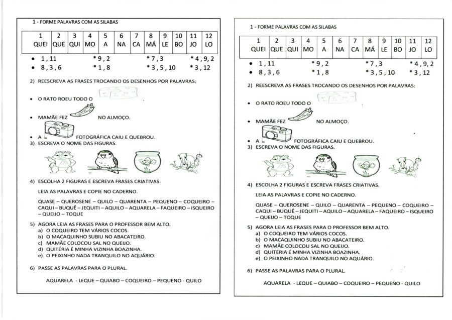 Dificuldades ortográficas QUE-QUI