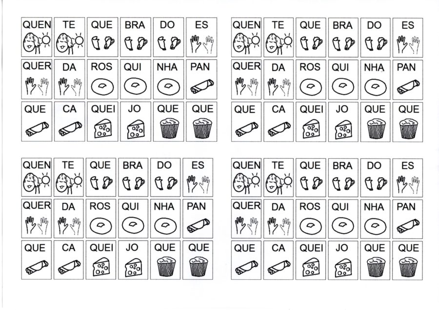 Sílabas com Figuras para o aluno montar palavras