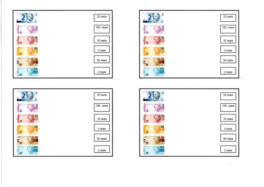 Sistema Monetário-Identificando cédulas