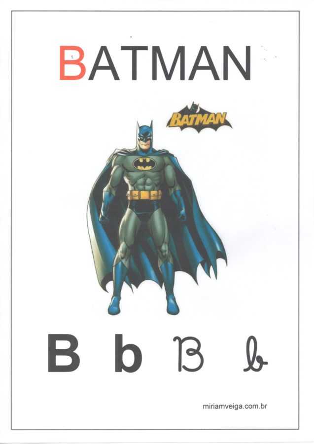 Alfabeto para parede-Filmes com ABCD-Letra B