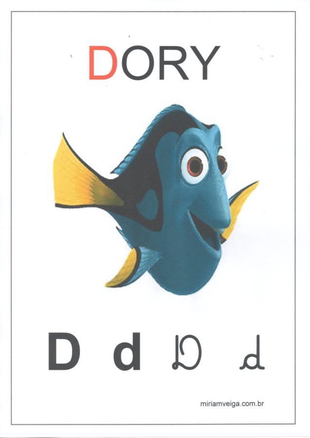 Alfabeto para parede-Filmes com ABCD-Letra D
