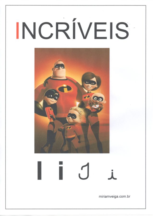 Alfabeto para parede-Filmes com ABCD-Letra I