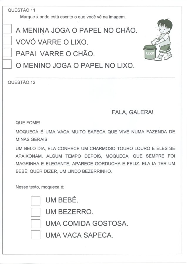 Avaliação Diagnóstica 2 ANO-Alfabeto-Parte 1-Folha 6